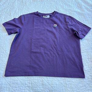 Fila Purple Tee with Colorful Logo Patch